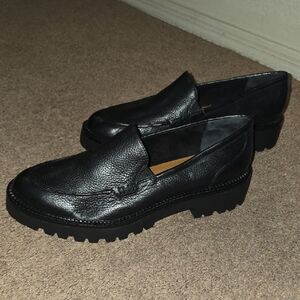 Caslon Black Leather Loafers